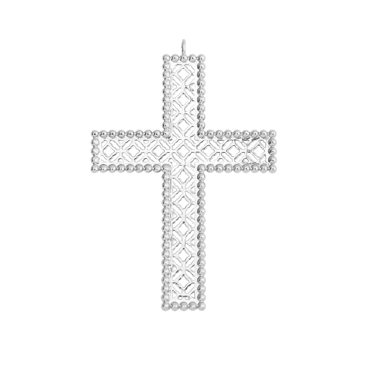 Krzyż Barok 4,5 cm posrebrzany