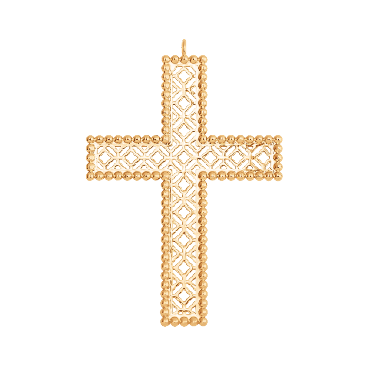 Krzyż Barok 6,5 cm pozłacany