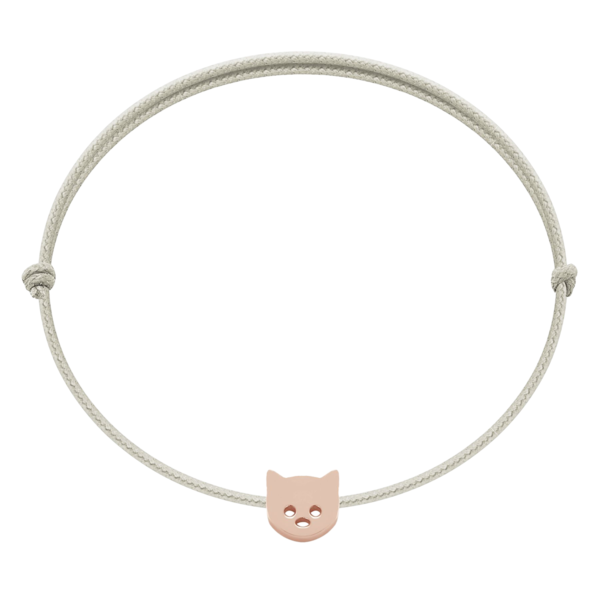 Bransoletka z kotkiem Etincelle, różowe pozłocenie, na cienkim perłowym sznurku