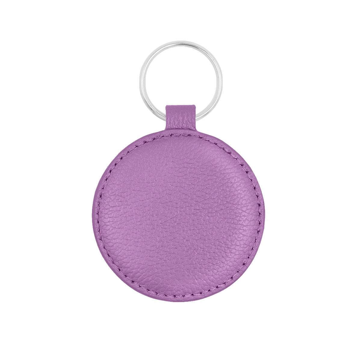 Brelok w kształcie medalika w kolorze fioletowym posrebrzany