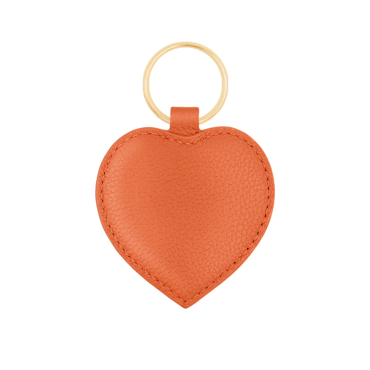 Brelok w kształcie serca w kolorze pomarańczowym pozłacany