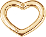 Serce Amour Amour pozłacane 2,5 cm 