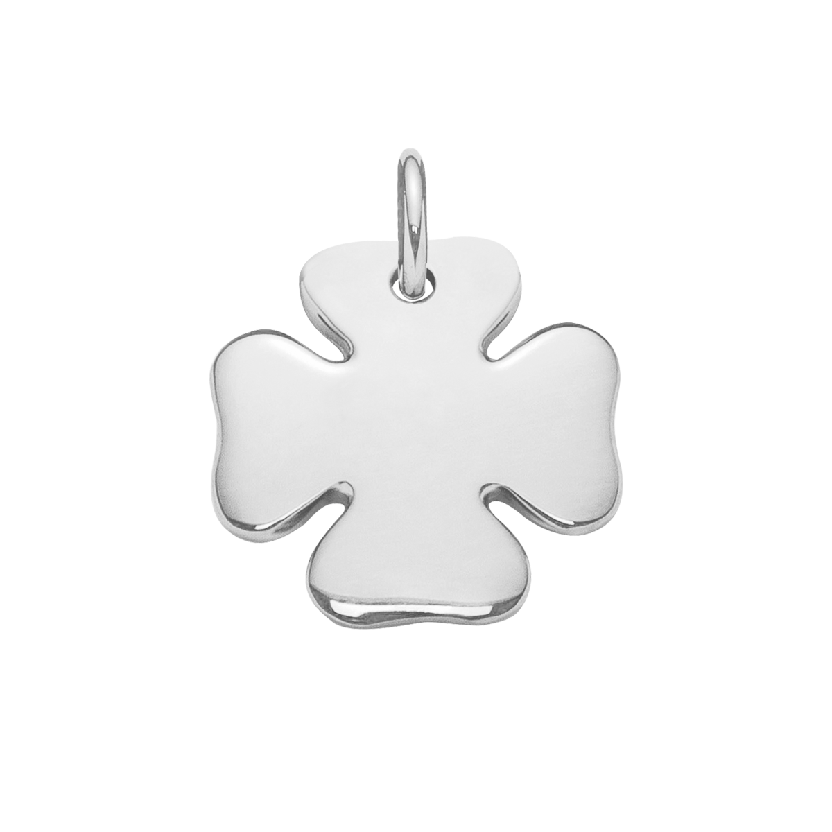 Zawieszka wisząca koniczyna 1,5 cm, posrebrzana
