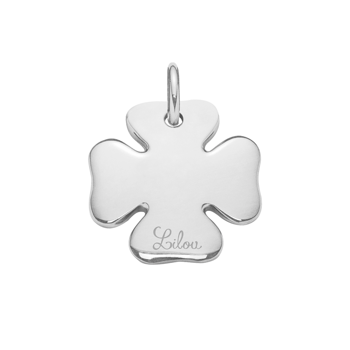 Zawieszka wisząca koniczyna 1,5 cm, posrebrzana