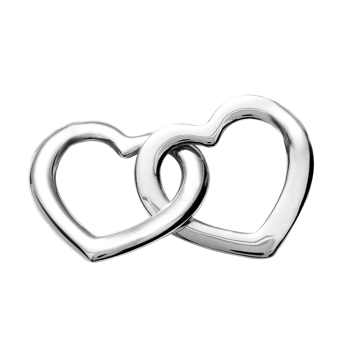 Accroche-coeur duże srebrne