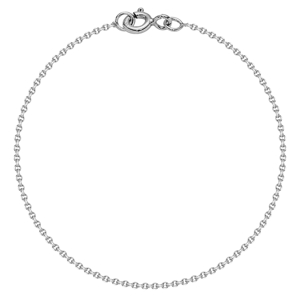 Bransoletka łańcuszkowa klasyczna cienka 18 cm srebrna