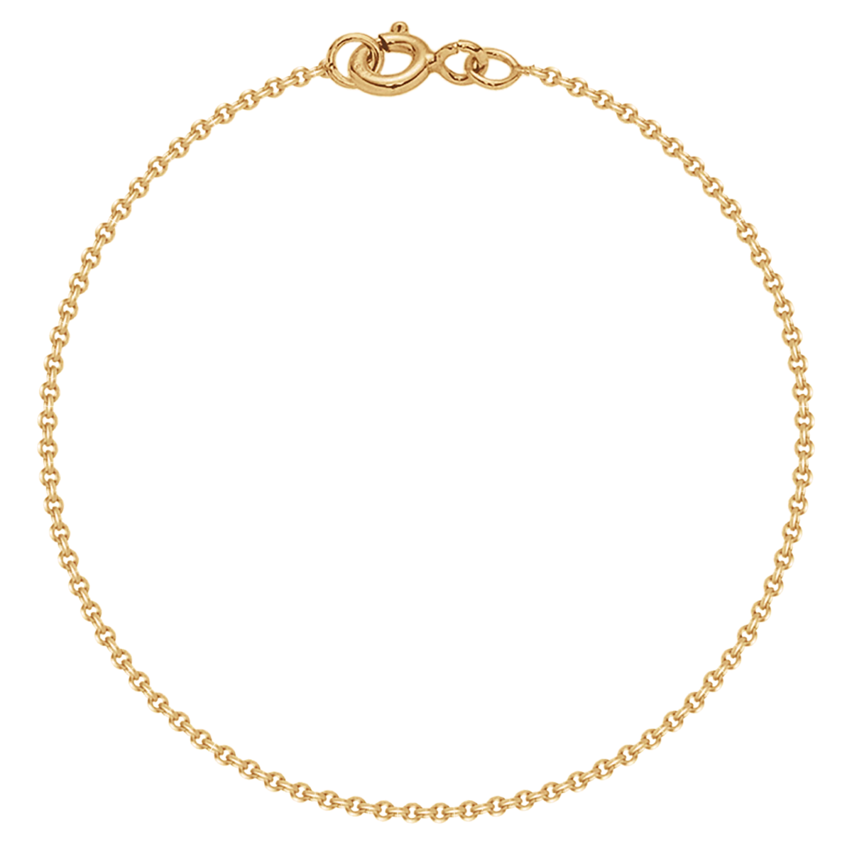 bransoletka łańcuszkowa klas. cienka 18 cm złocona