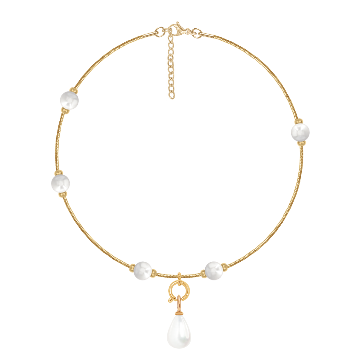 Bransoletka Pearls z zawieszką pozłacana