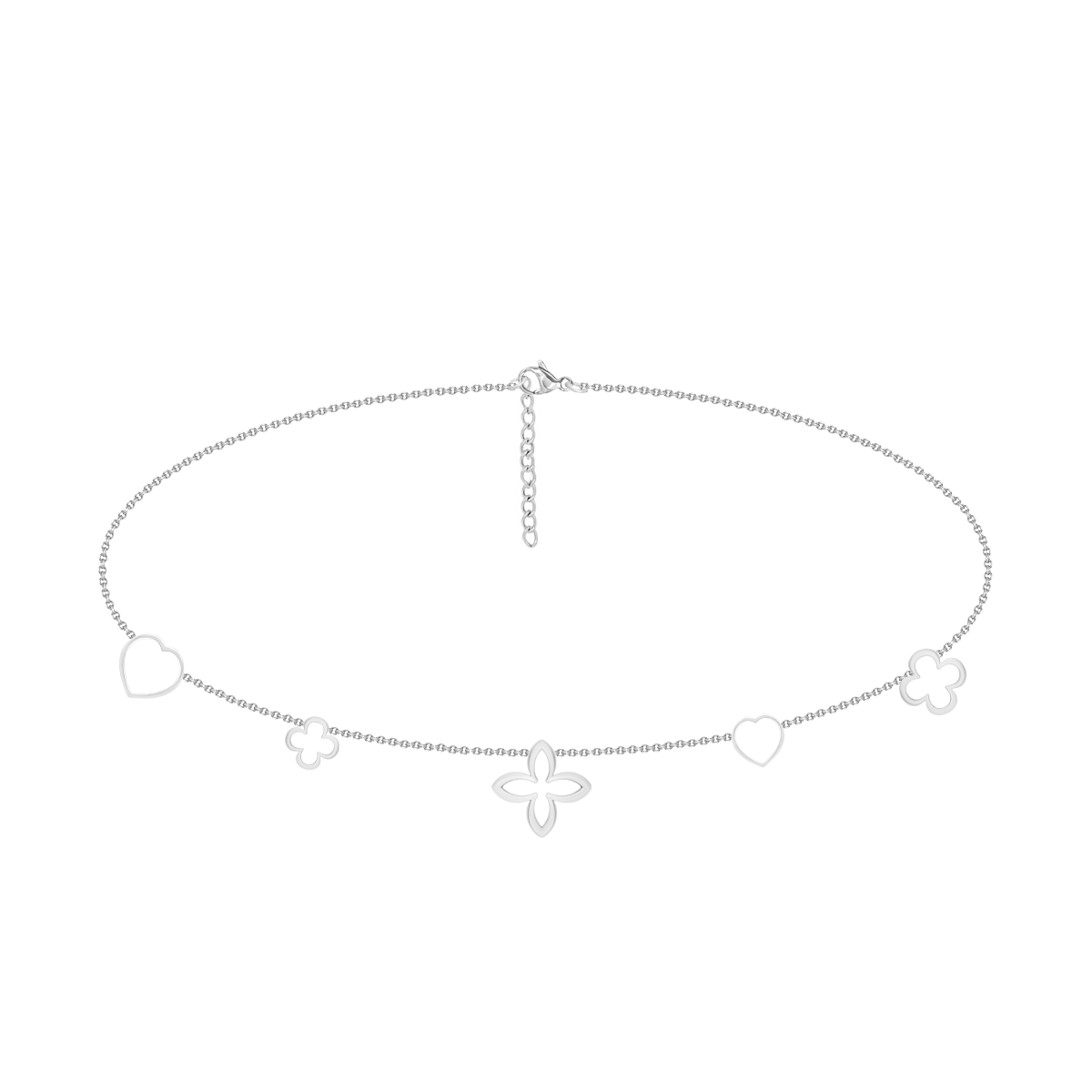 Choker Icons posrebrzany