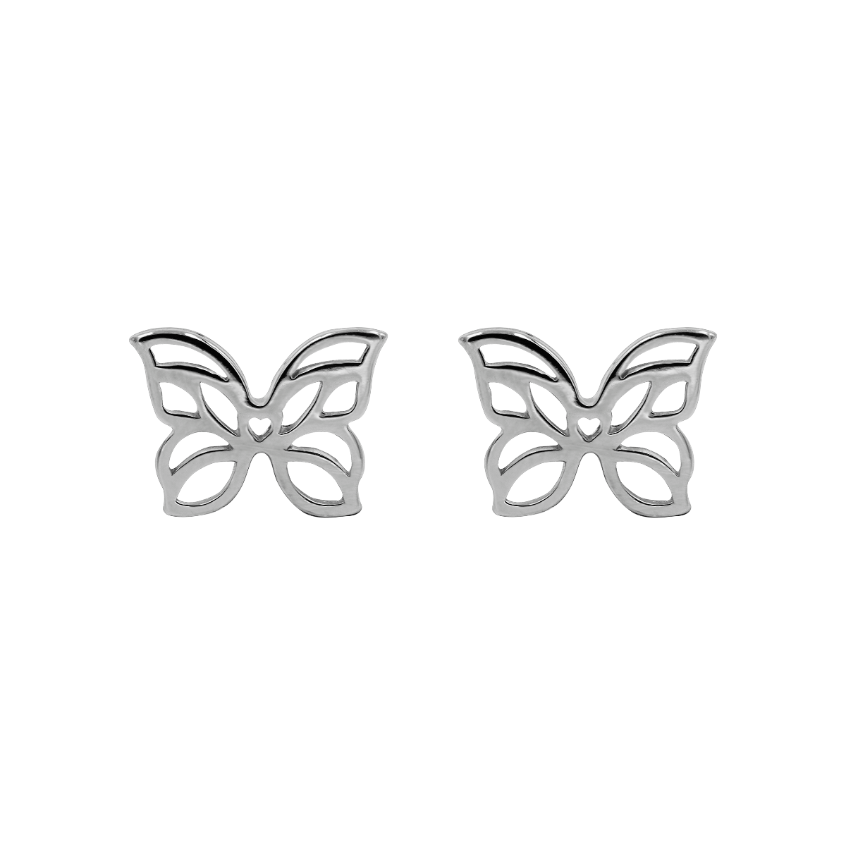 Kolczyki ażurowe motylki srebrne
