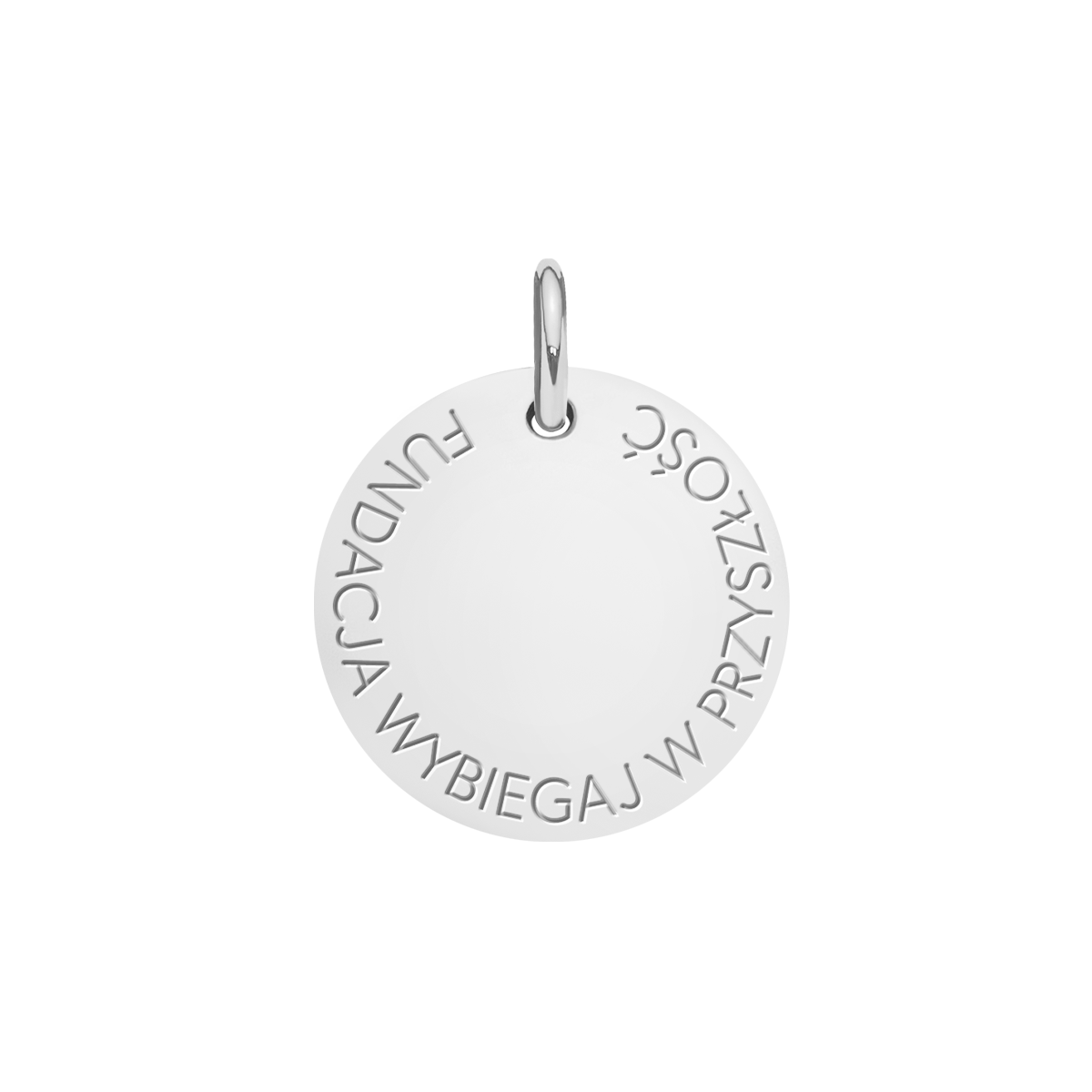 Medalik 1,5 cm, Fundacja wybiegaj w przyszłość, posrebrzany