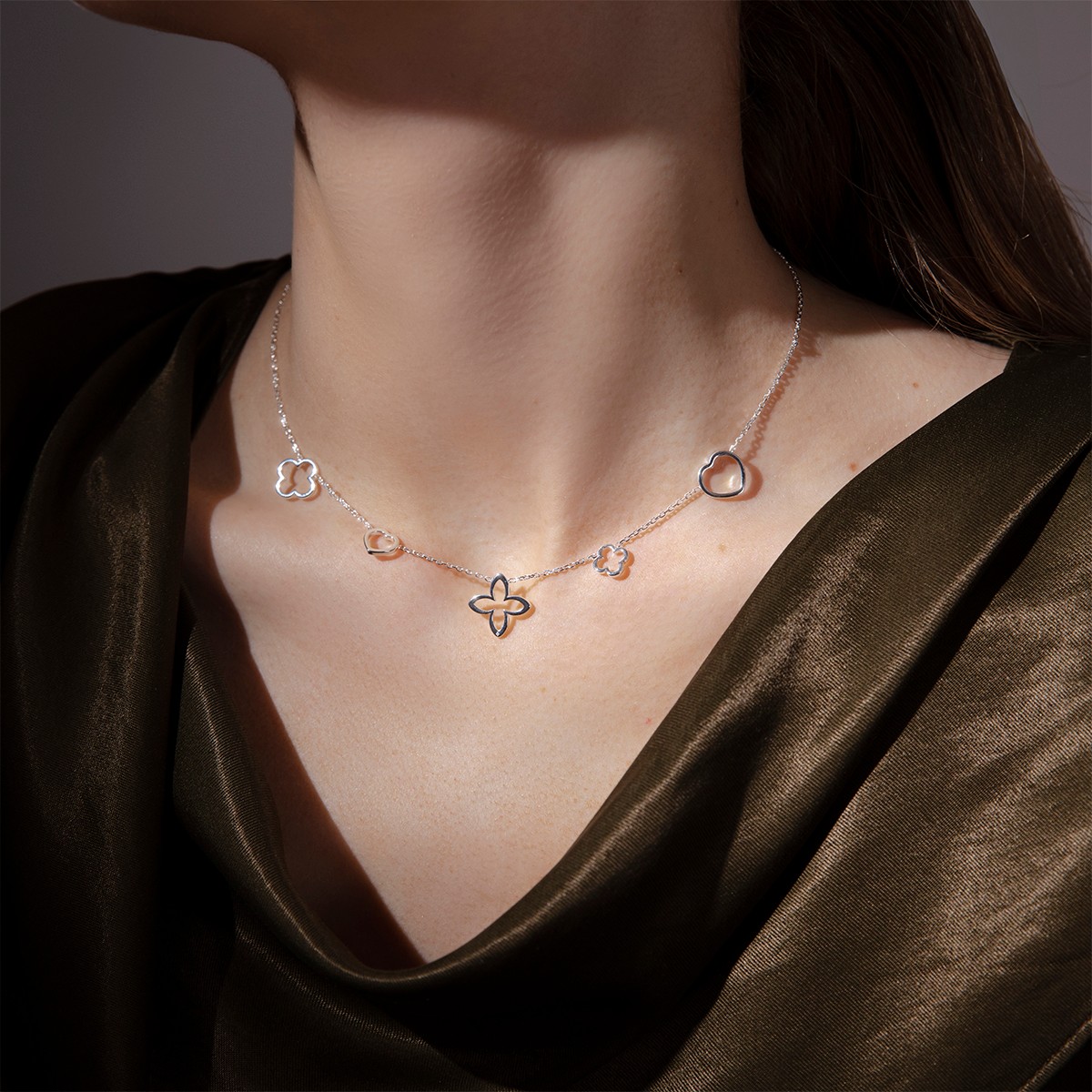 Choker Icons posrebrzany