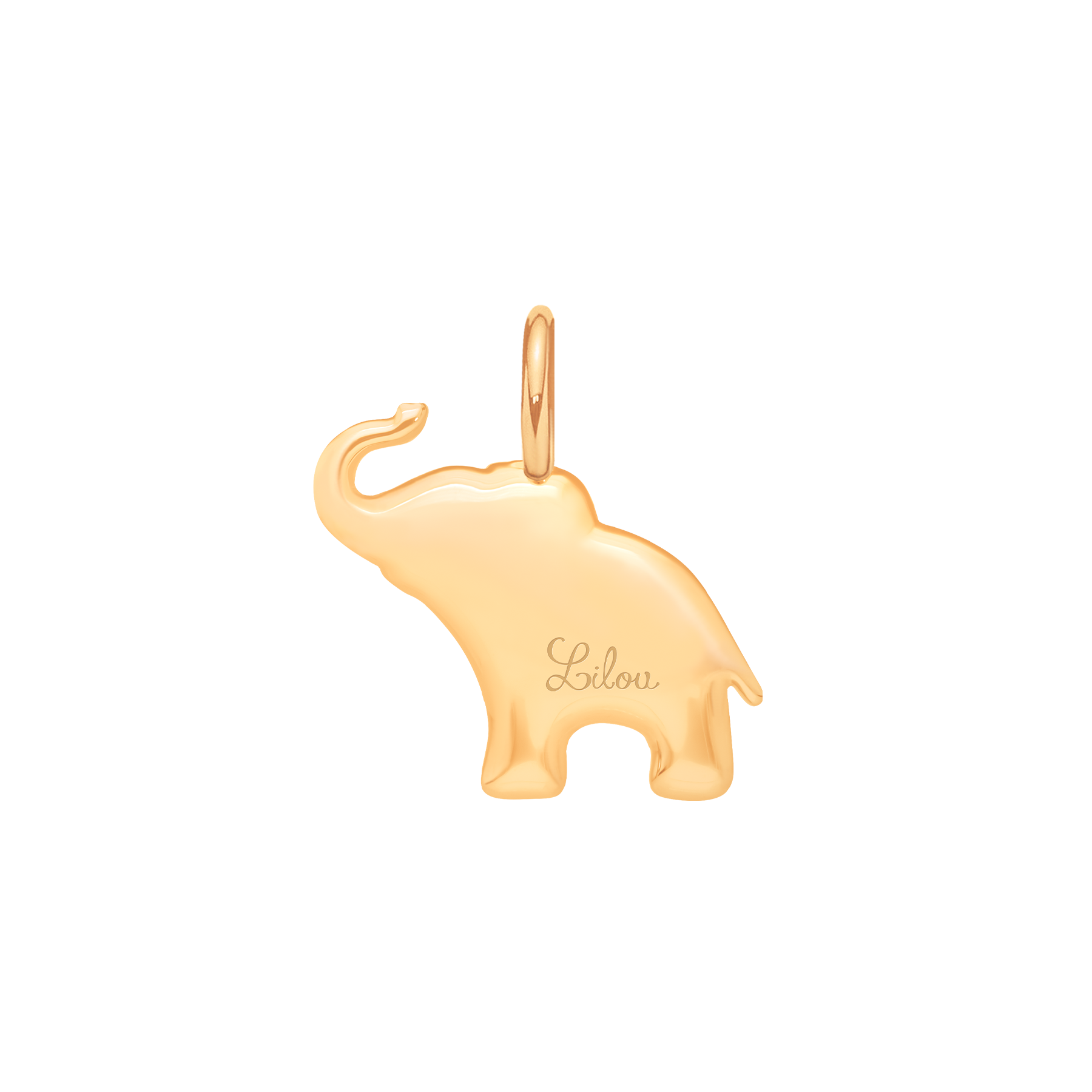 Słoń 1,4 cm pozłacany