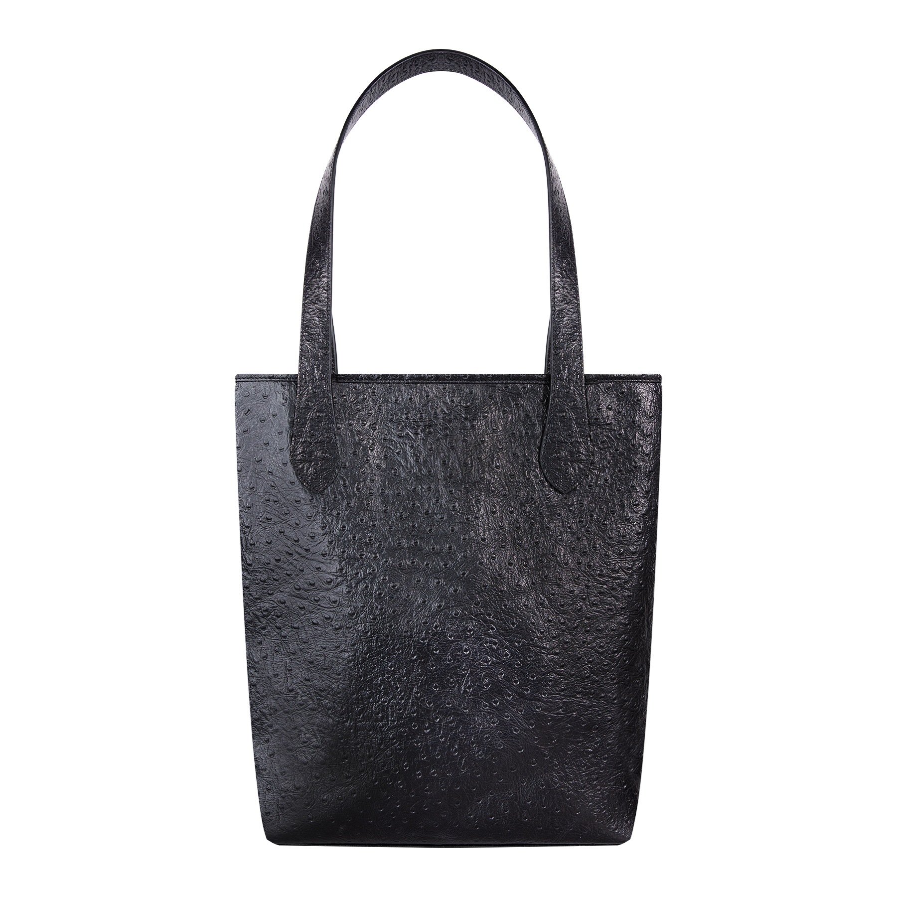 Shopper Mini czarny we wzór skóry strusia