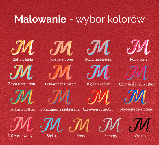 Card holder skórzany w kolorze czerwonym z wytłoczoną koniczyną