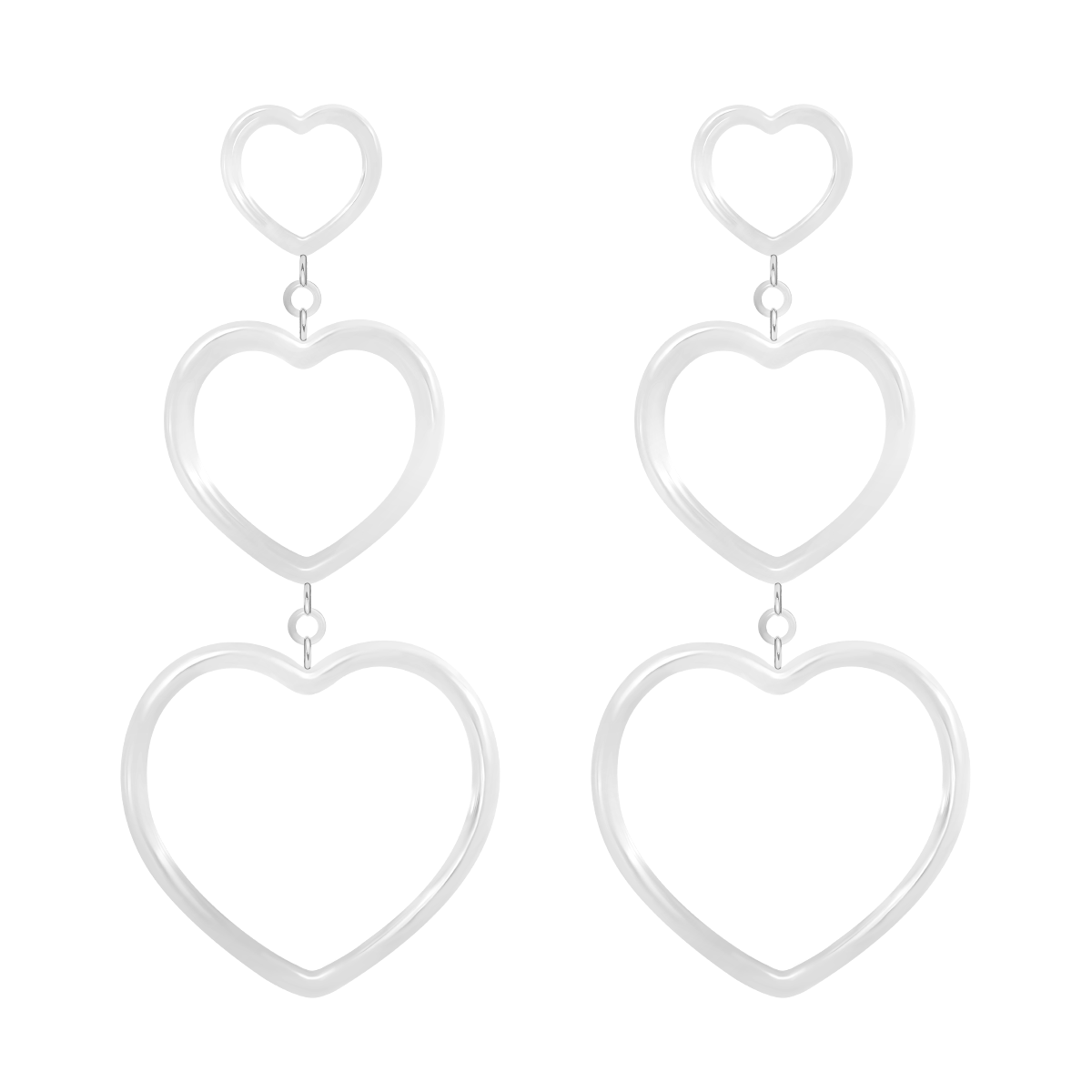 Kolczyki Hearts posrebrzane