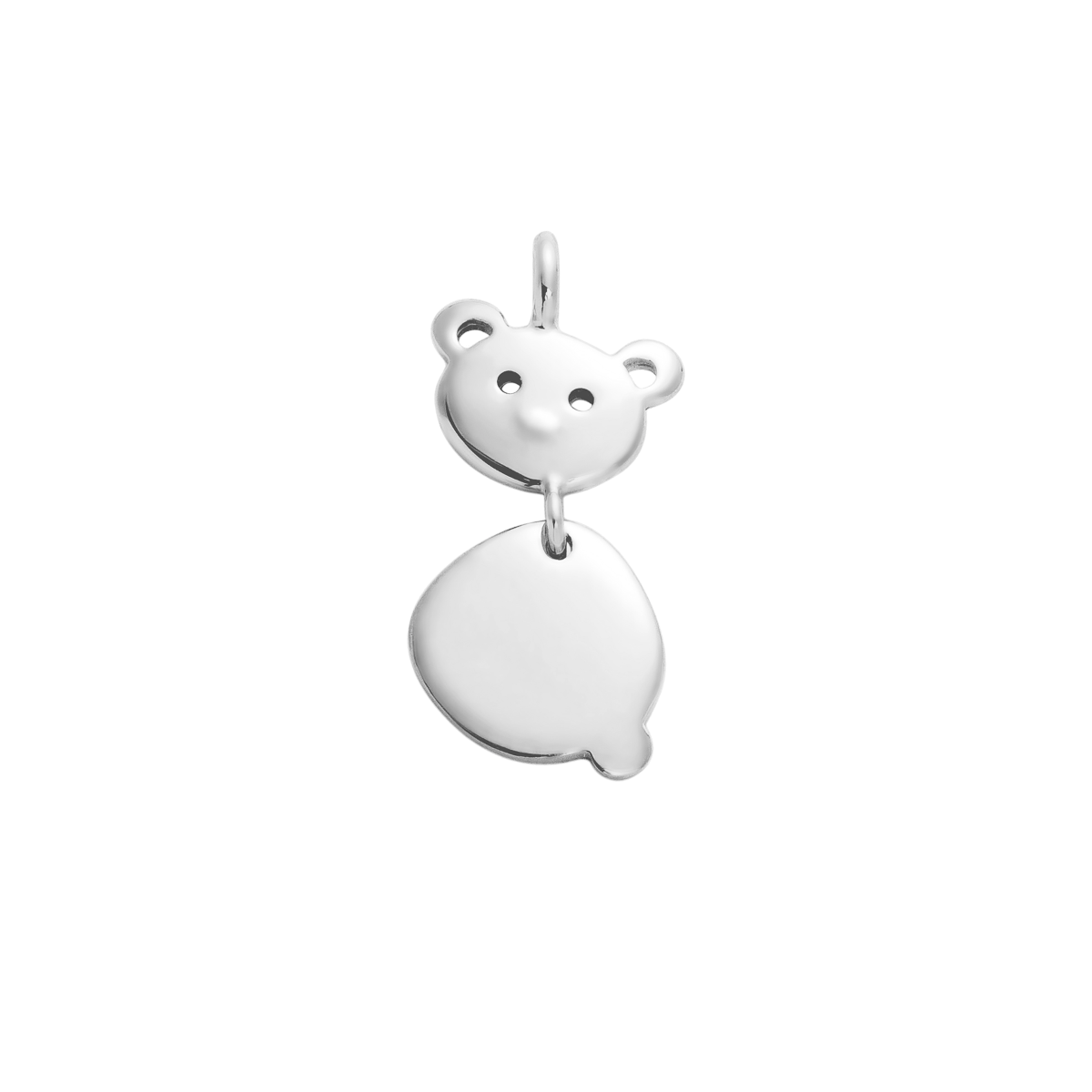 Zawieszka Miś srebrny 1,7 cm