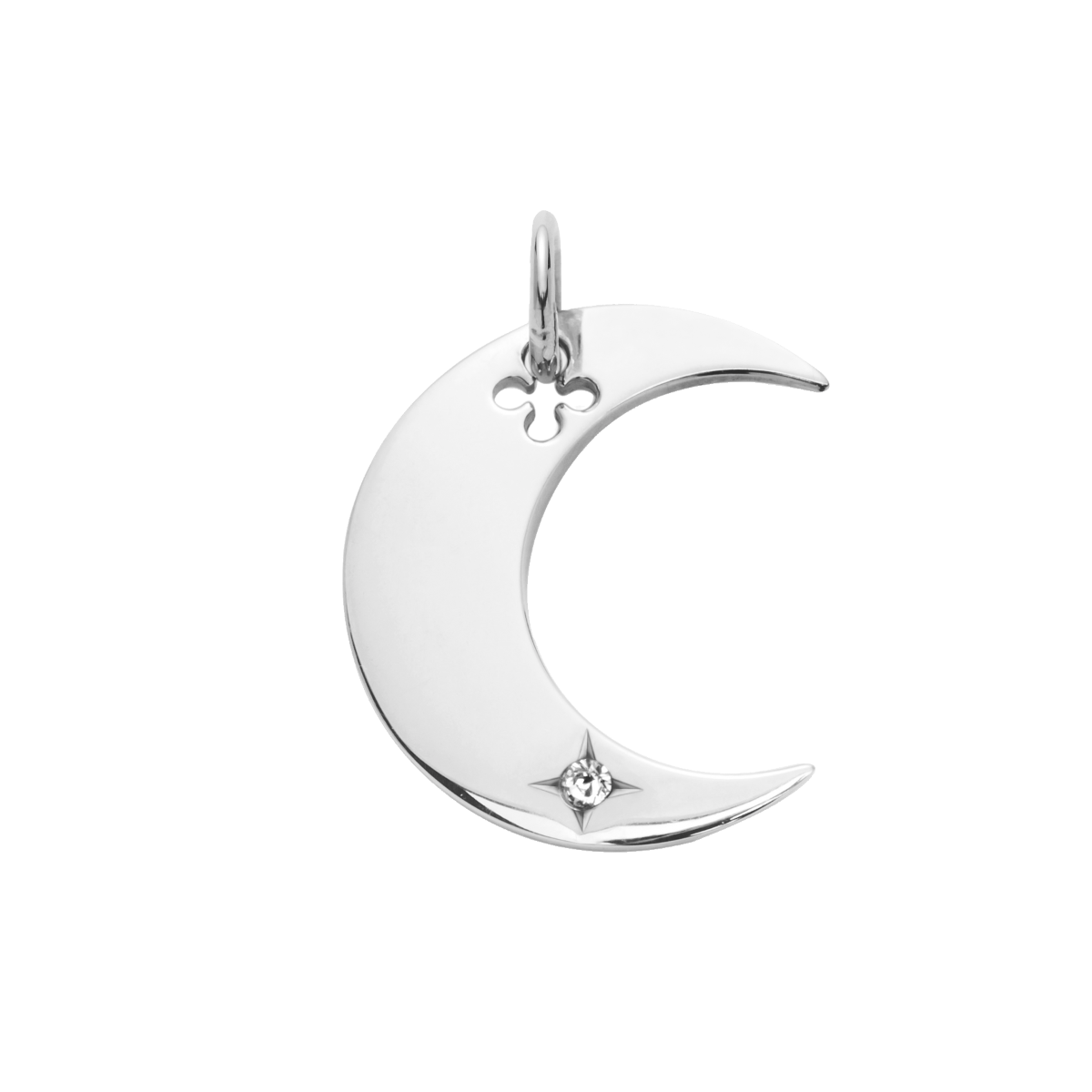 Zawieszka Lune srebrna 2 cm