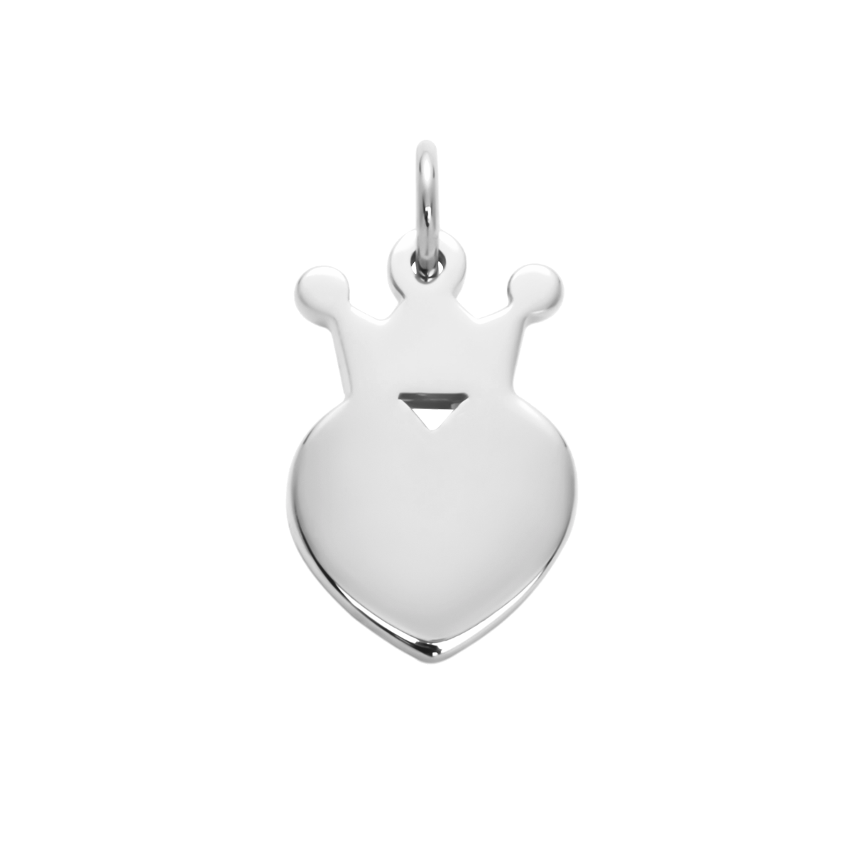 Zawieszka korona King 1,5 cm srebrna