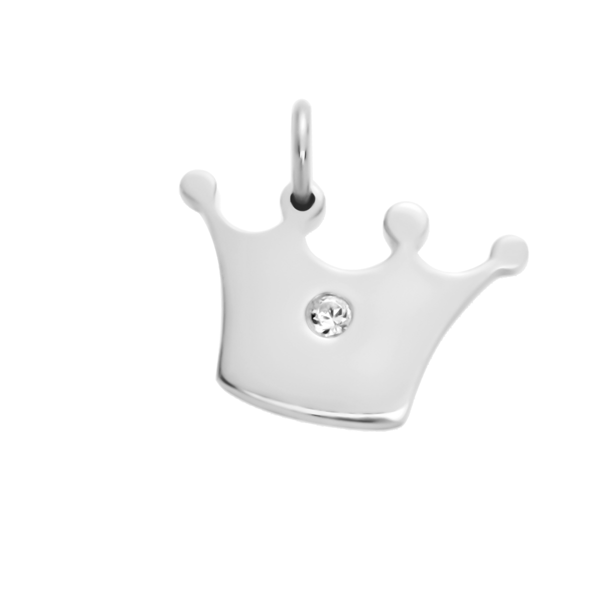 Zawieszka korona Princess 1,5 cm srebrna