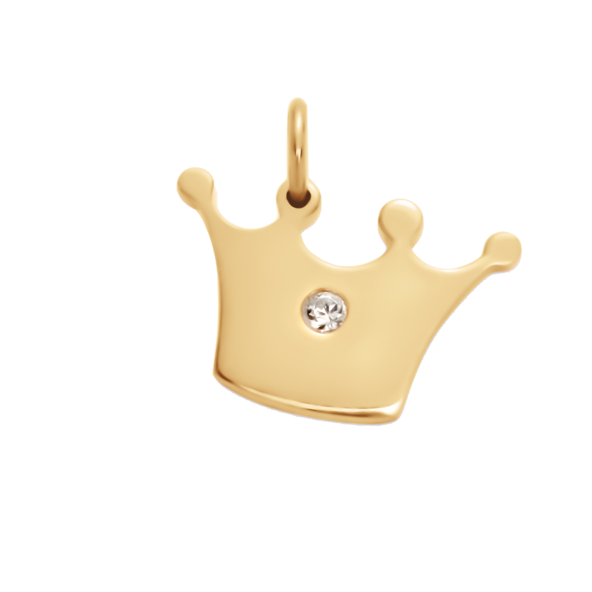 Zawieszka korona Princess 1,5 cm pozłacana