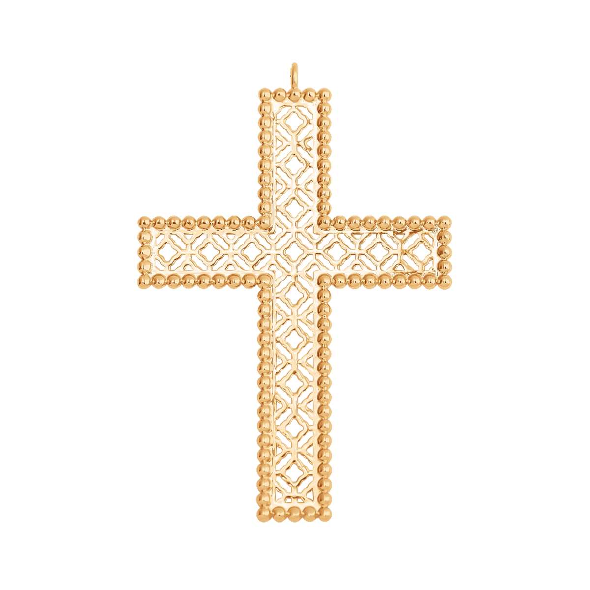 Krzyż Barok 6,5 cm pozłacany