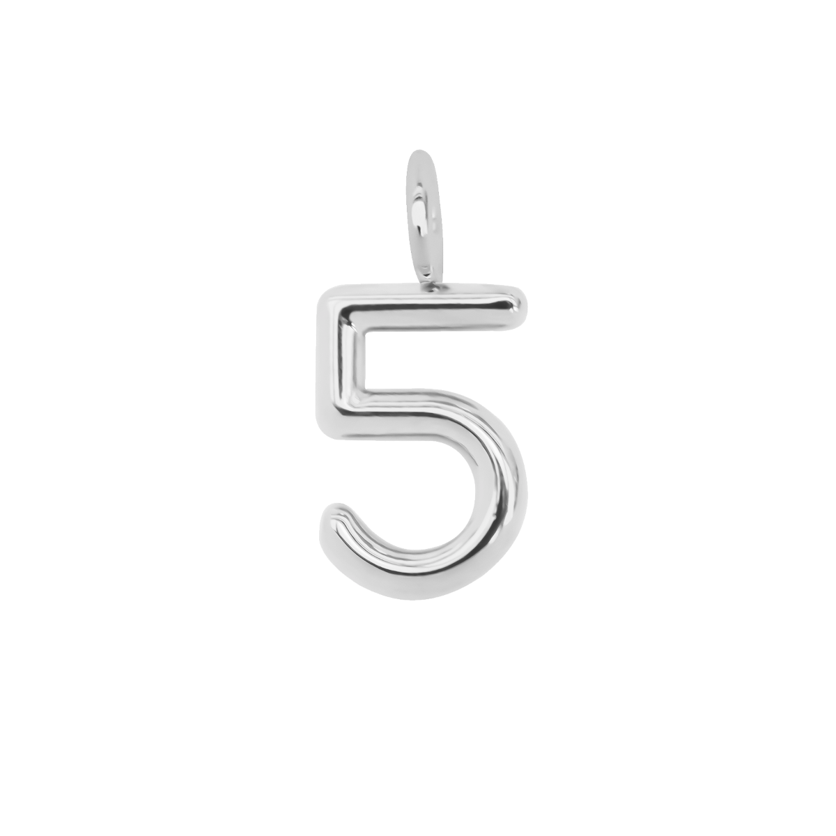 Cyfra 5, posrebrzana