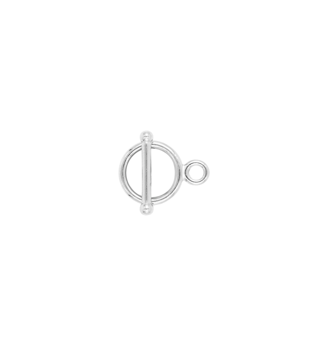 Silver-plated round clasp