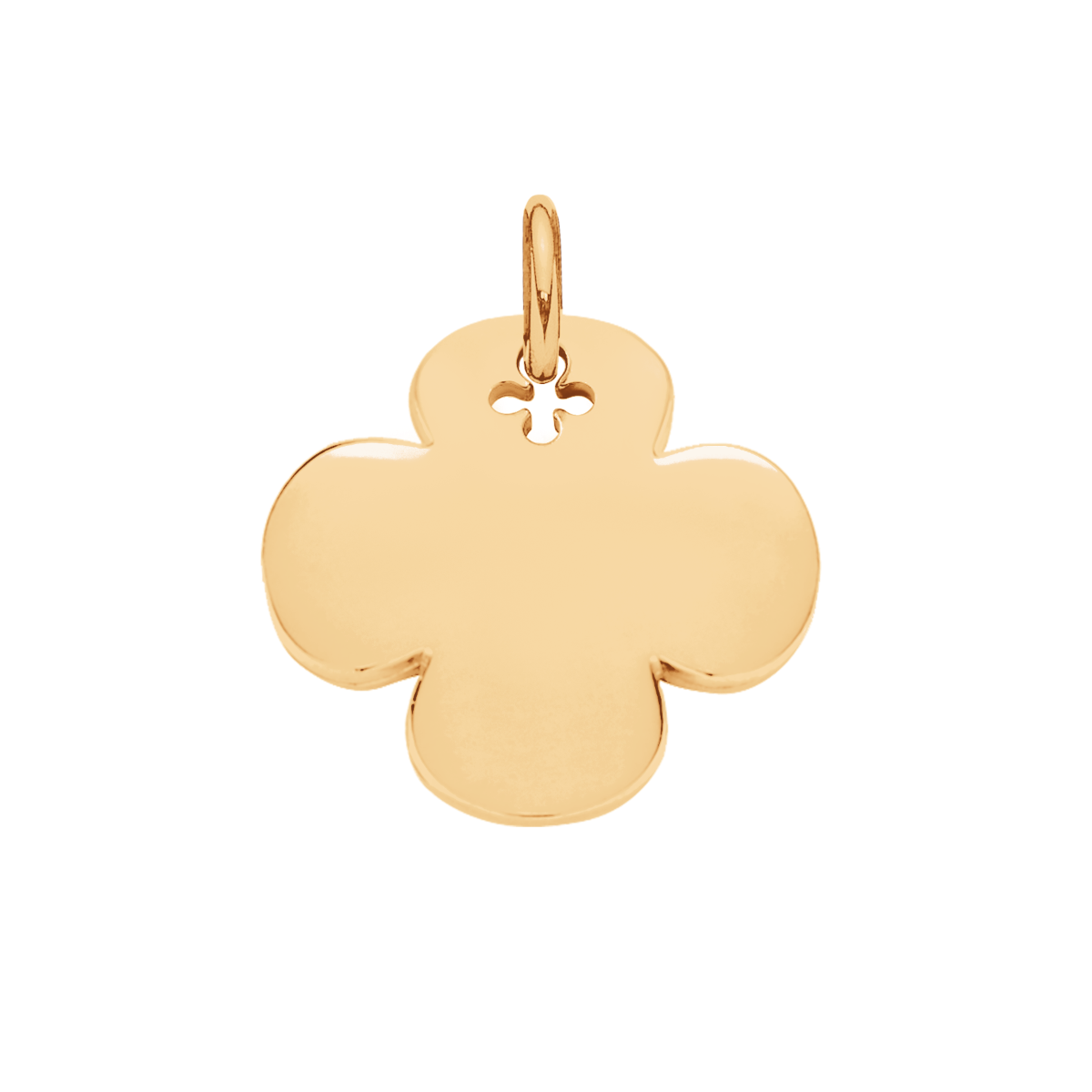 Koniczynka okrągła 2 cm pozłacana