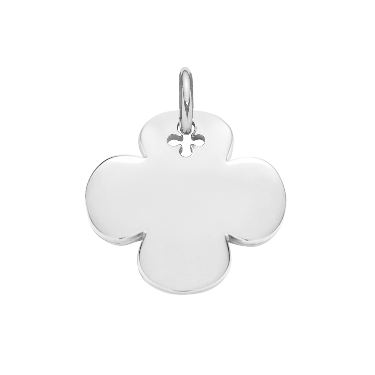 Koniczynka okrągła 2,7 cm srebrna
