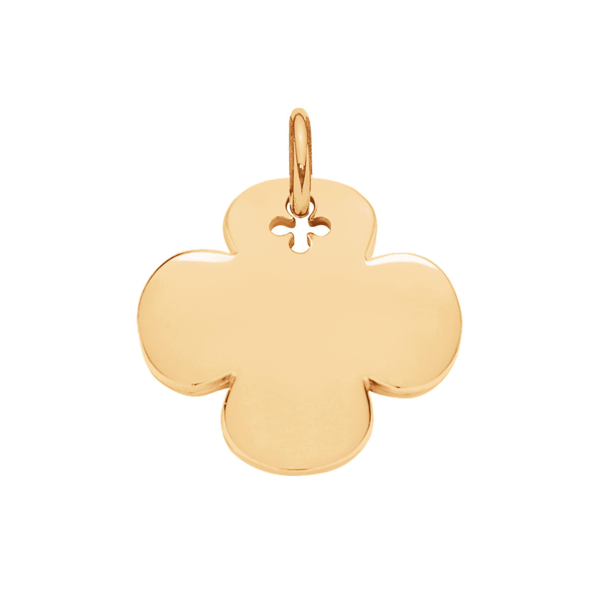 Koniczynka okrągła 2,7 cm pozłacana