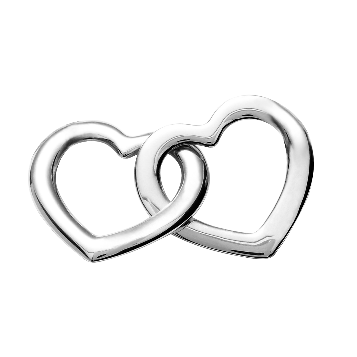 Accroche-coeur duże srebrne