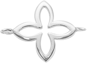 Lilijka ażurowa 1 cm srebrna