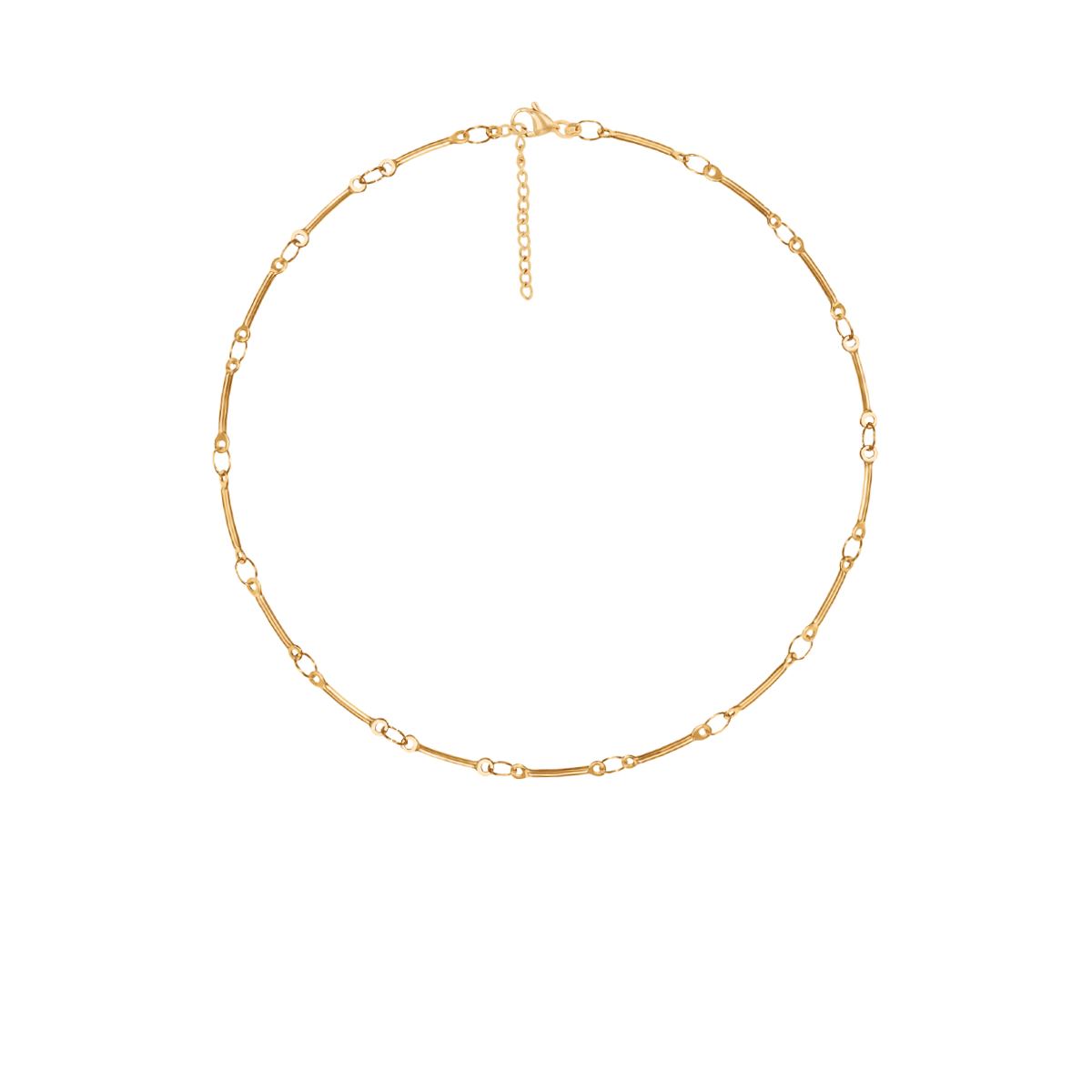 Bransoletka Bamboo pozłacana 17+5 cm