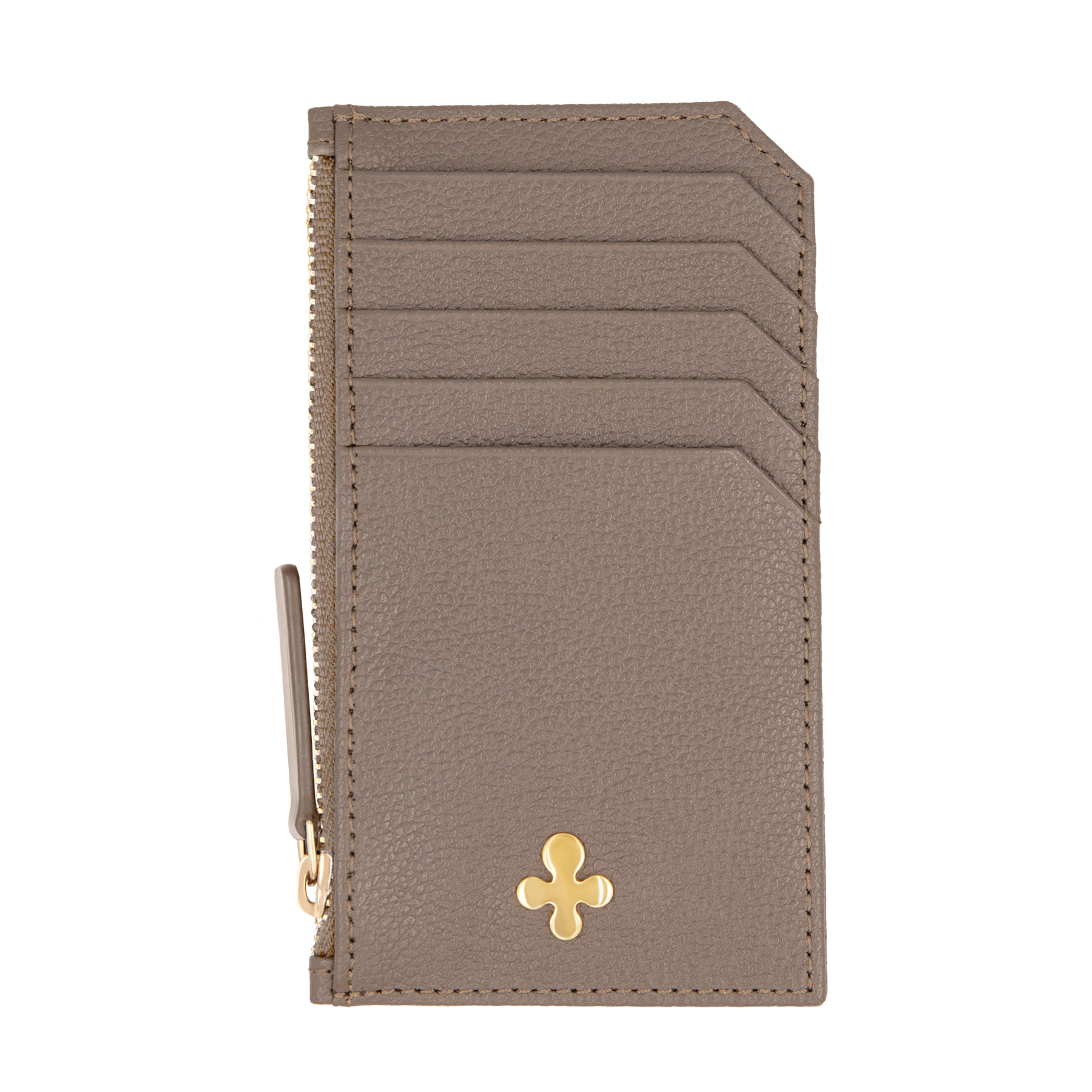 Card holder skórzany w kolorze mocca