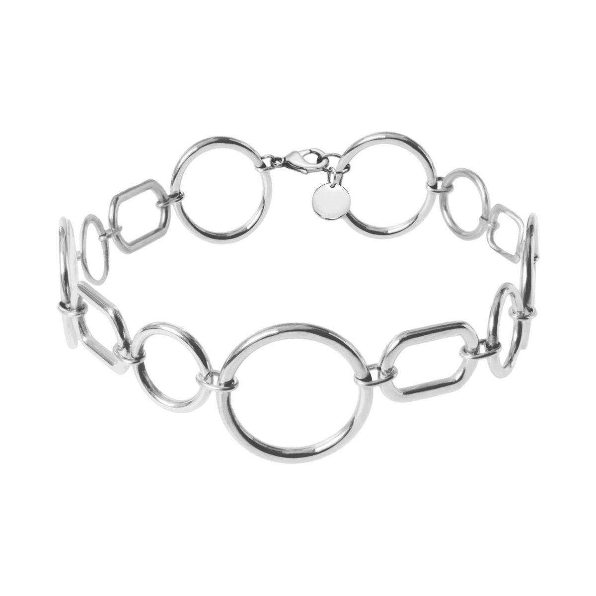 Choker California posrebrzany