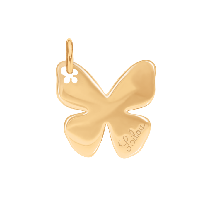 Naszyjnik z zawieszką Papillon 2 cm na cienkim klasycznym łańcuszku pozłacany