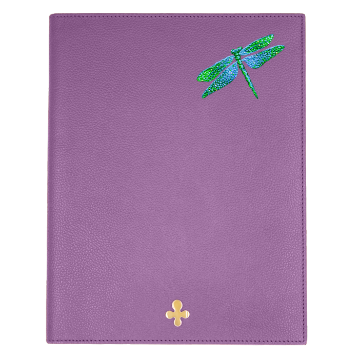 Notes skórzany w kolorze fioletowym