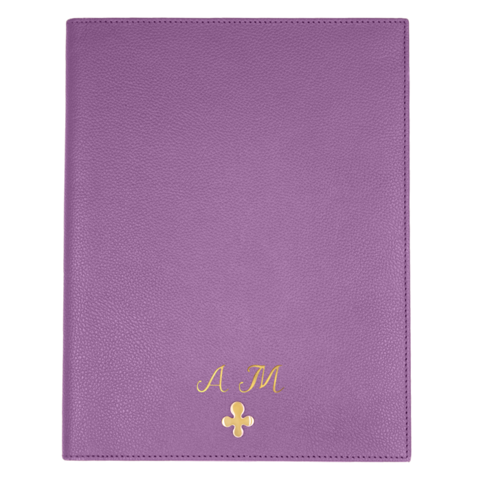 Notes skórzany w kolorze fioletowym