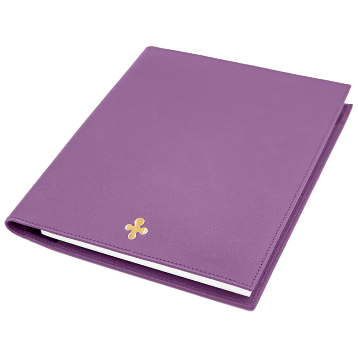 Notes skórzany w kolorze fioletowym