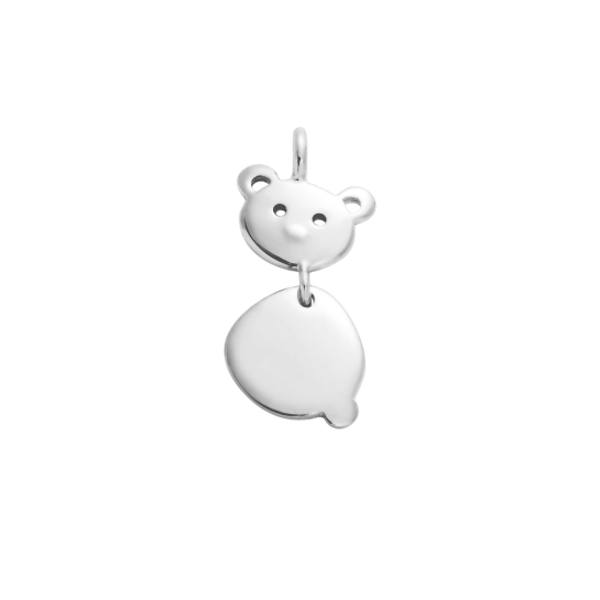 Zawieszka Miś srebrny 1,7 cm