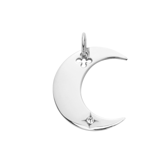 Zawieszka Lune srebrna 2 cm