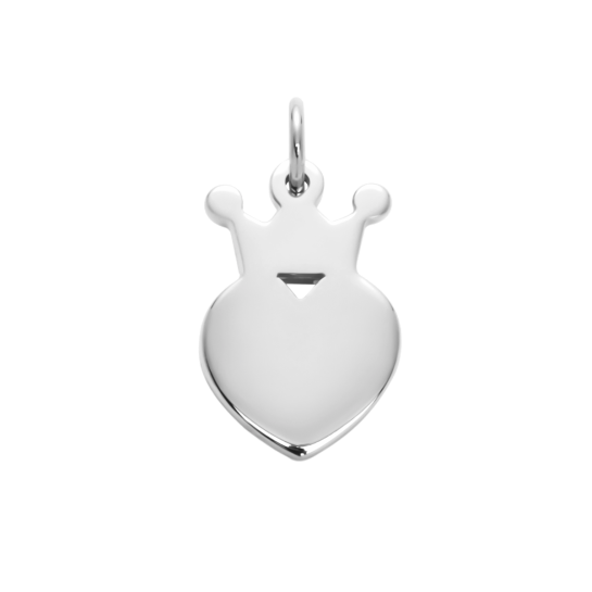 Zawieszka wisząca korona King 1,5 cm, srebrna