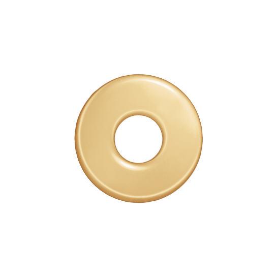 Krążek 2 cm pozłacany