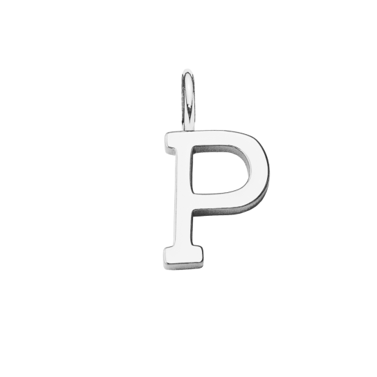 Literka P posrebrzana