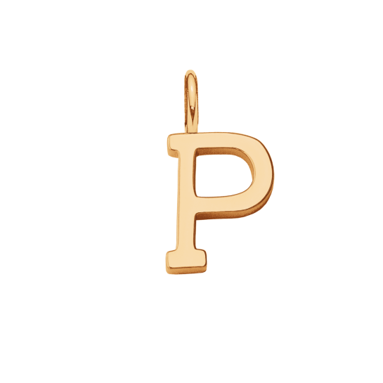 Literka P pozłacana