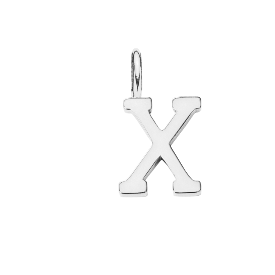 Literka X posrebrzana