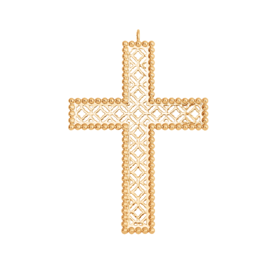 Krzyż Barok 4,5 cm pozłacany