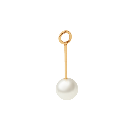 Zawieszka wisząca Pearl Lobe 2,6 cm, pozłacana