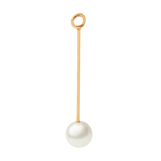 Zawieszka wisząca Pearl Lobe 5,7 cm, pozłacana